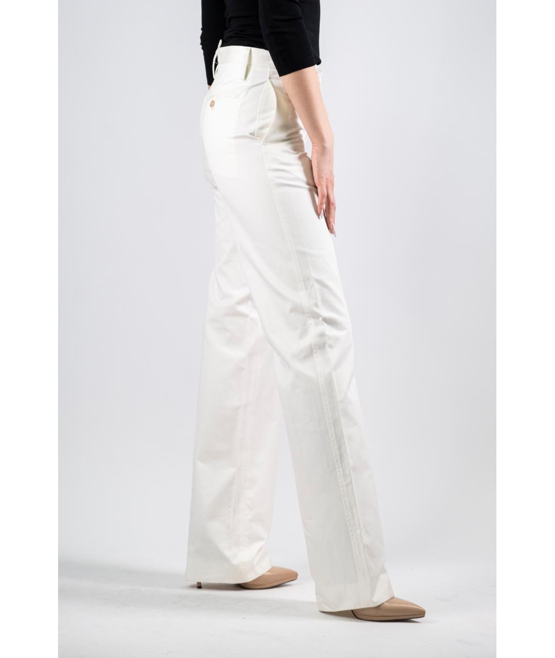 DSQUARED2 Белые хлопковые прямые брюки, фото 5