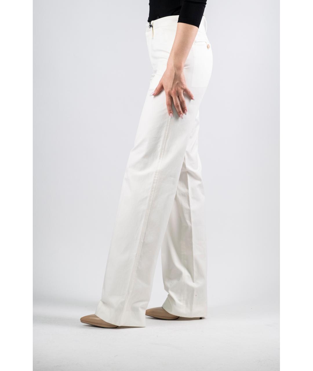 DSQUARED2 Белые хлопковые прямые брюки, фото 3