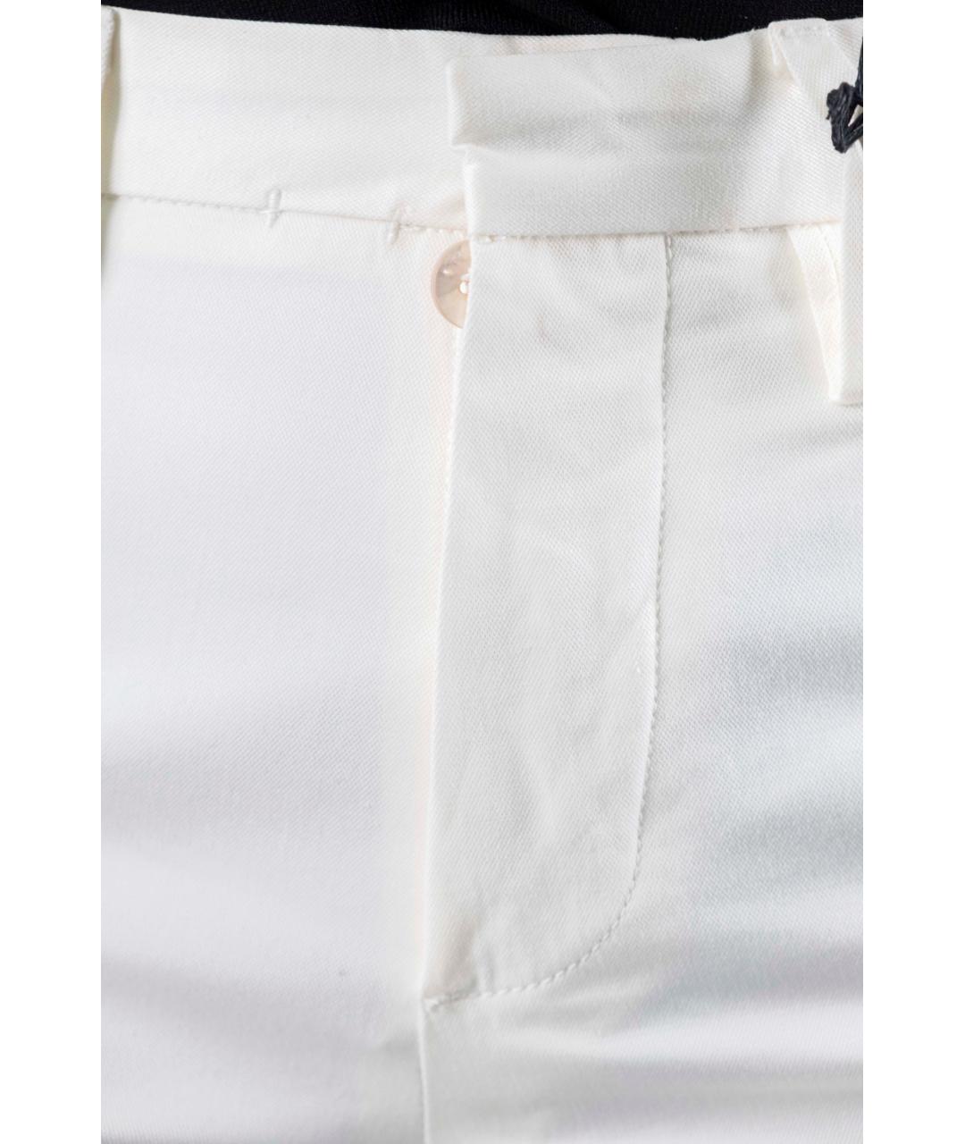 DSQUARED2 Белые хлопковые прямые брюки, фото 7