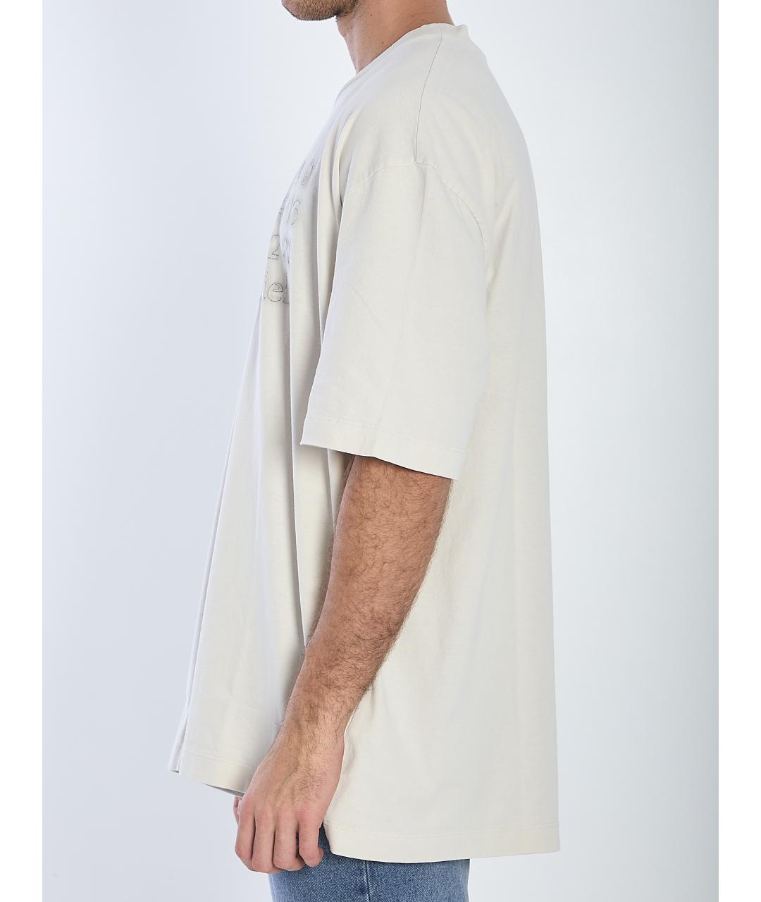 MAISON MARGIELA Белая хлопковая футболка, фото 4