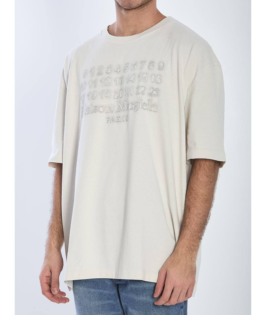 MAISON MARGIELA Белая хлопковая футболка, фото 3