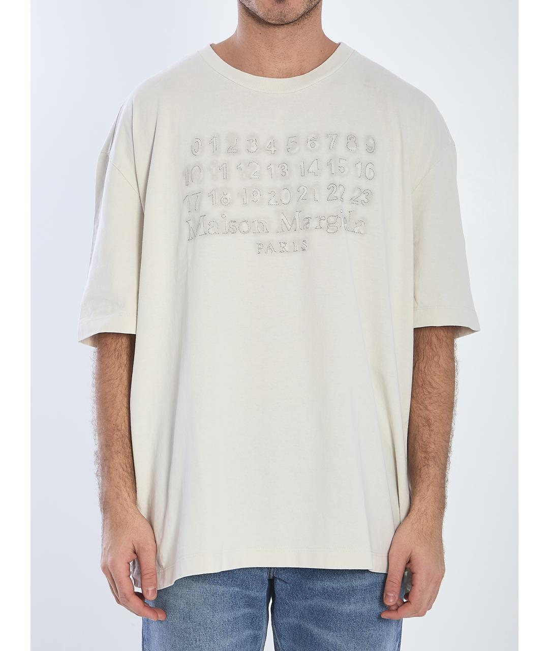 MAISON MARGIELA Белая хлопковая футболка, фото 2