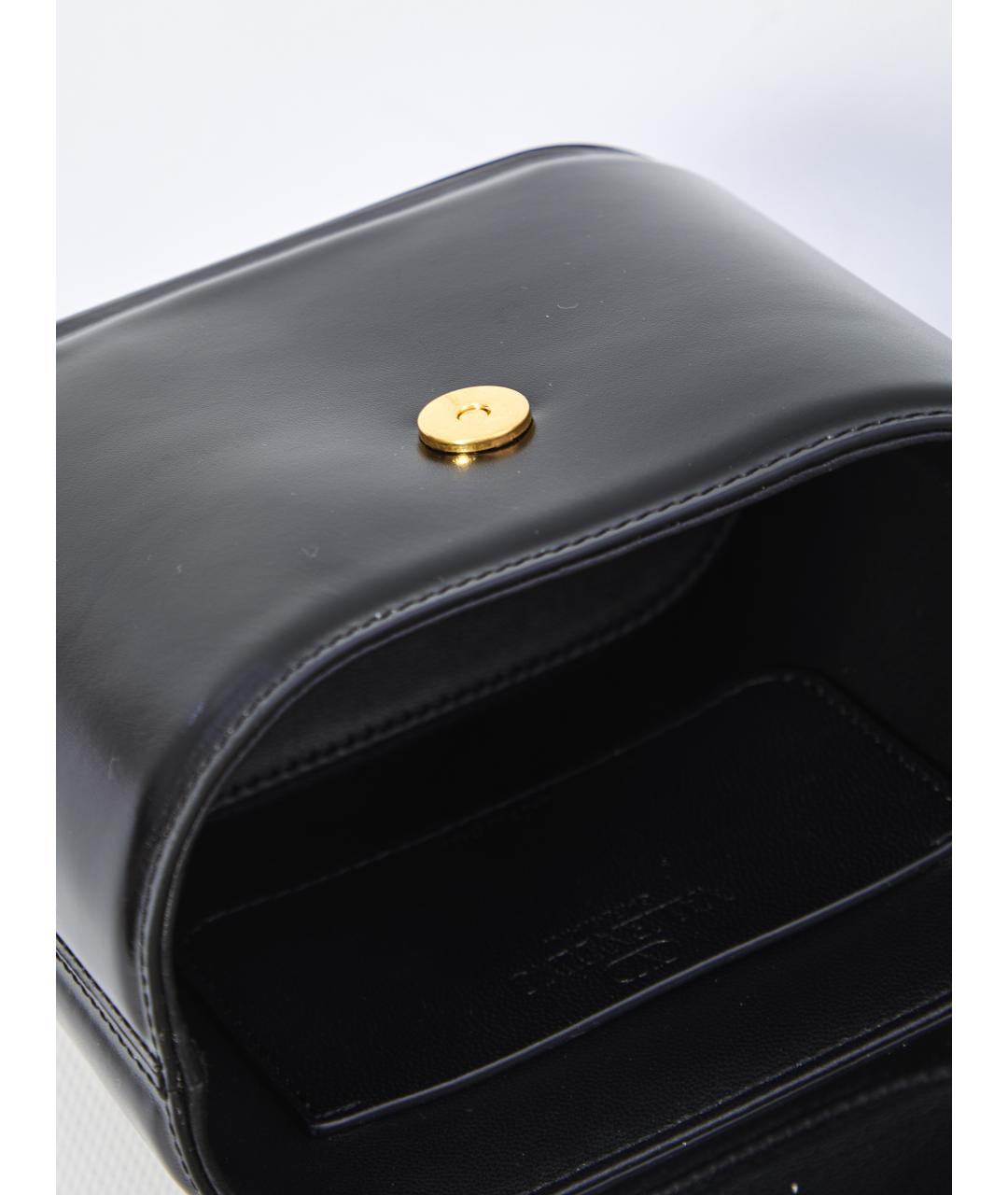 VALENTINO Черная кожаная сумка через плечо, фото 4