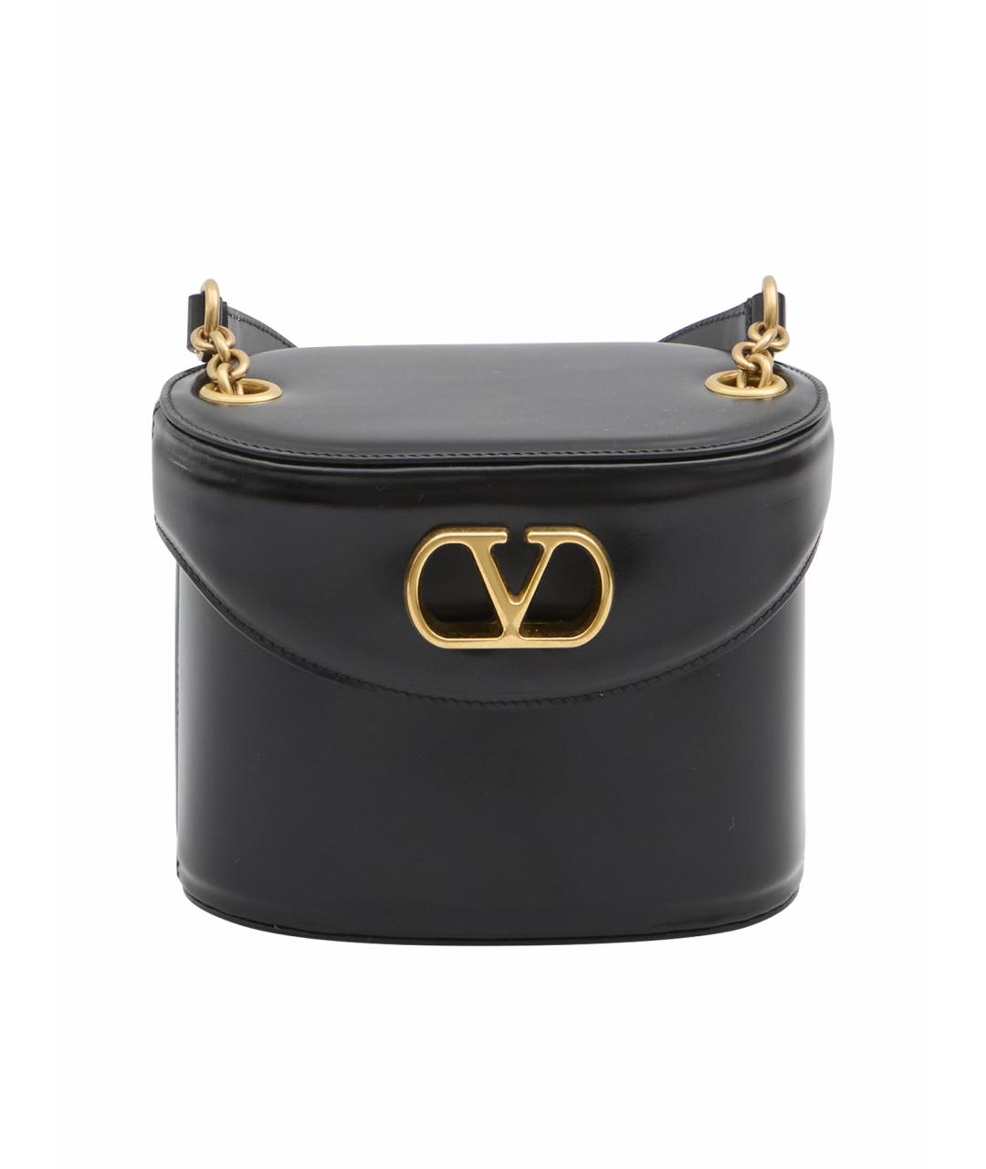 VALENTINO Черная кожаная сумка через плечо, фото 1