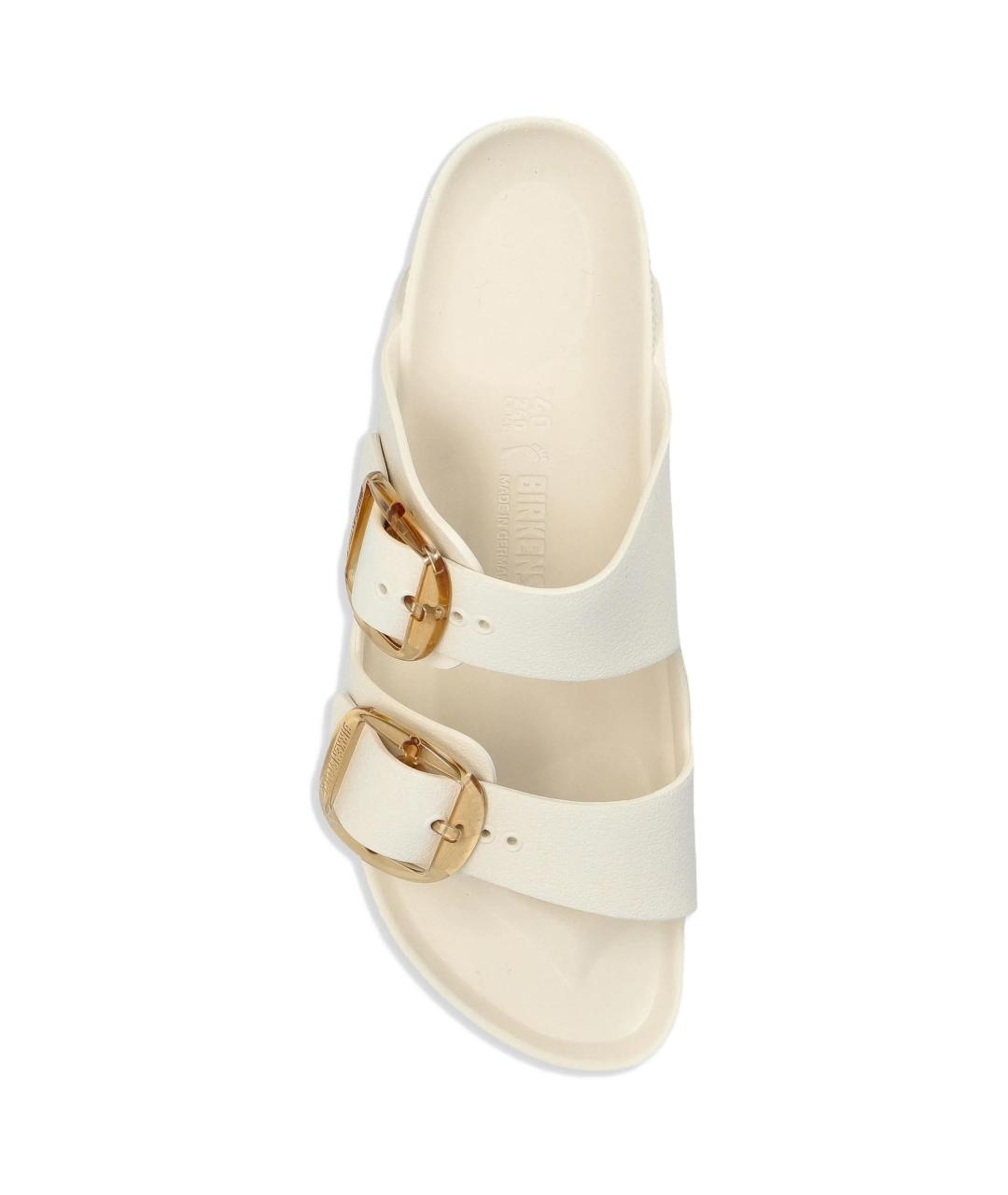 BIRKENSTOCK Белые кожаные сандалии, фото 4