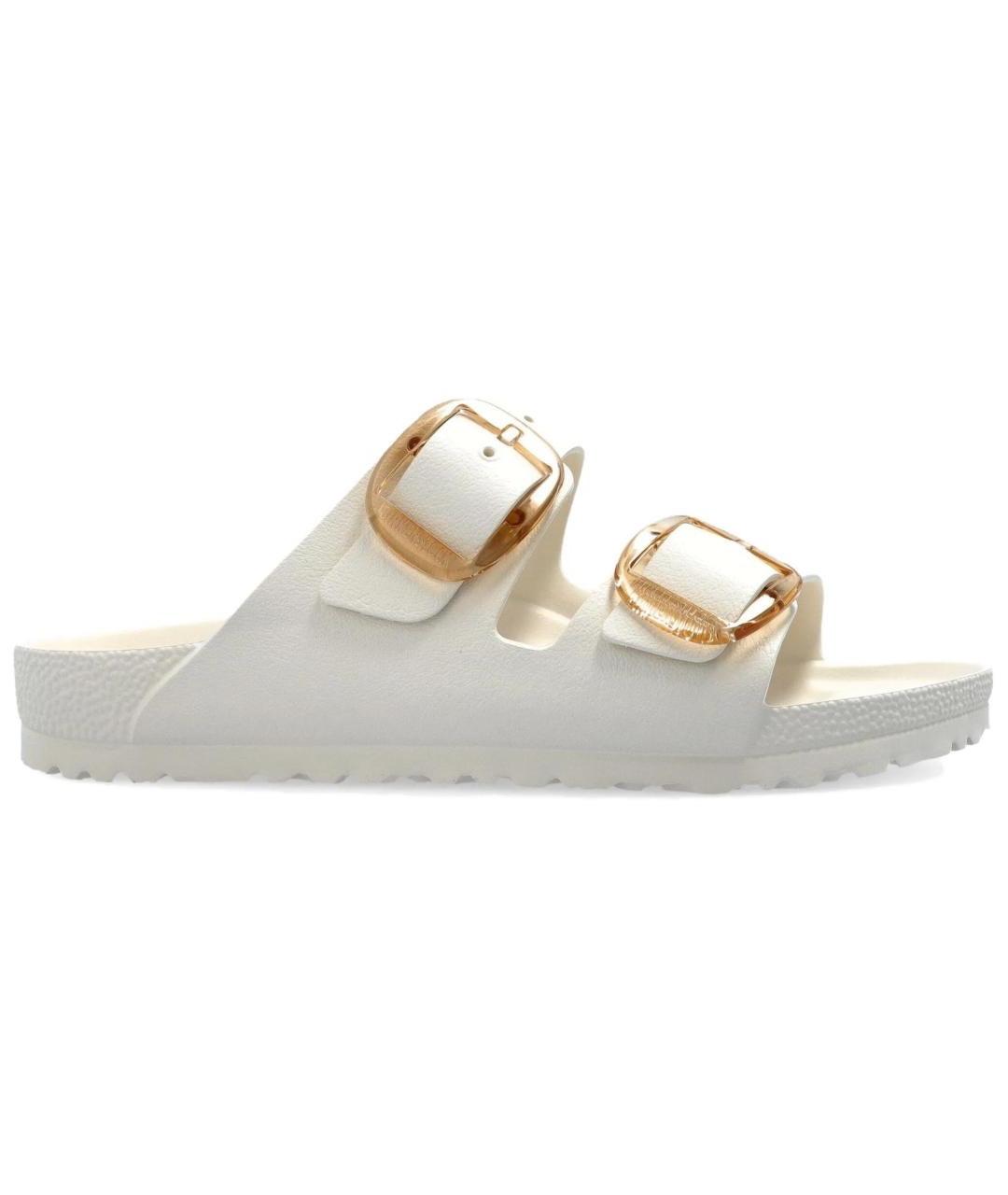 BIRKENSTOCK Белые кожаные сандалии, фото 1