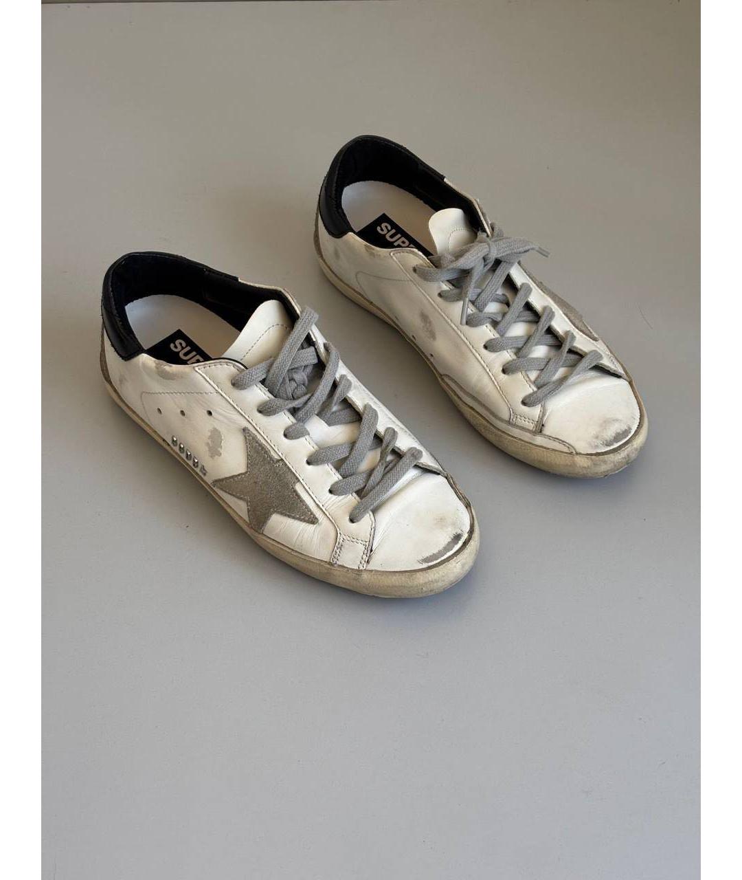 GOLDEN GOOSE DELUXE BRAND Белые кожаные кеды, фото 2