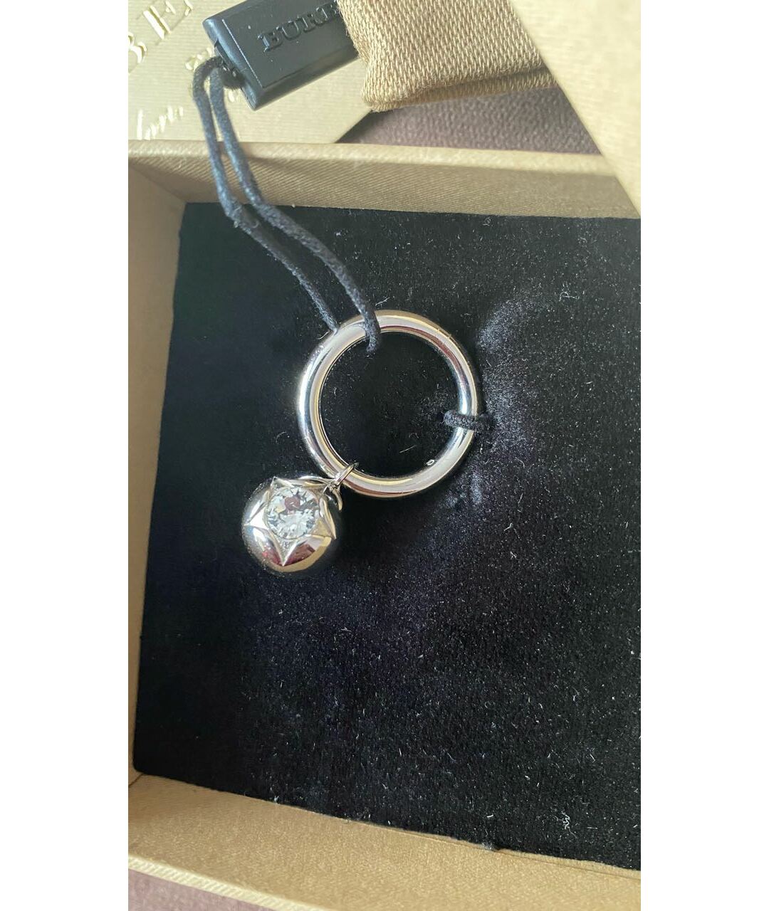 BURBERRY Серебряное латунное кольцо, фото 2