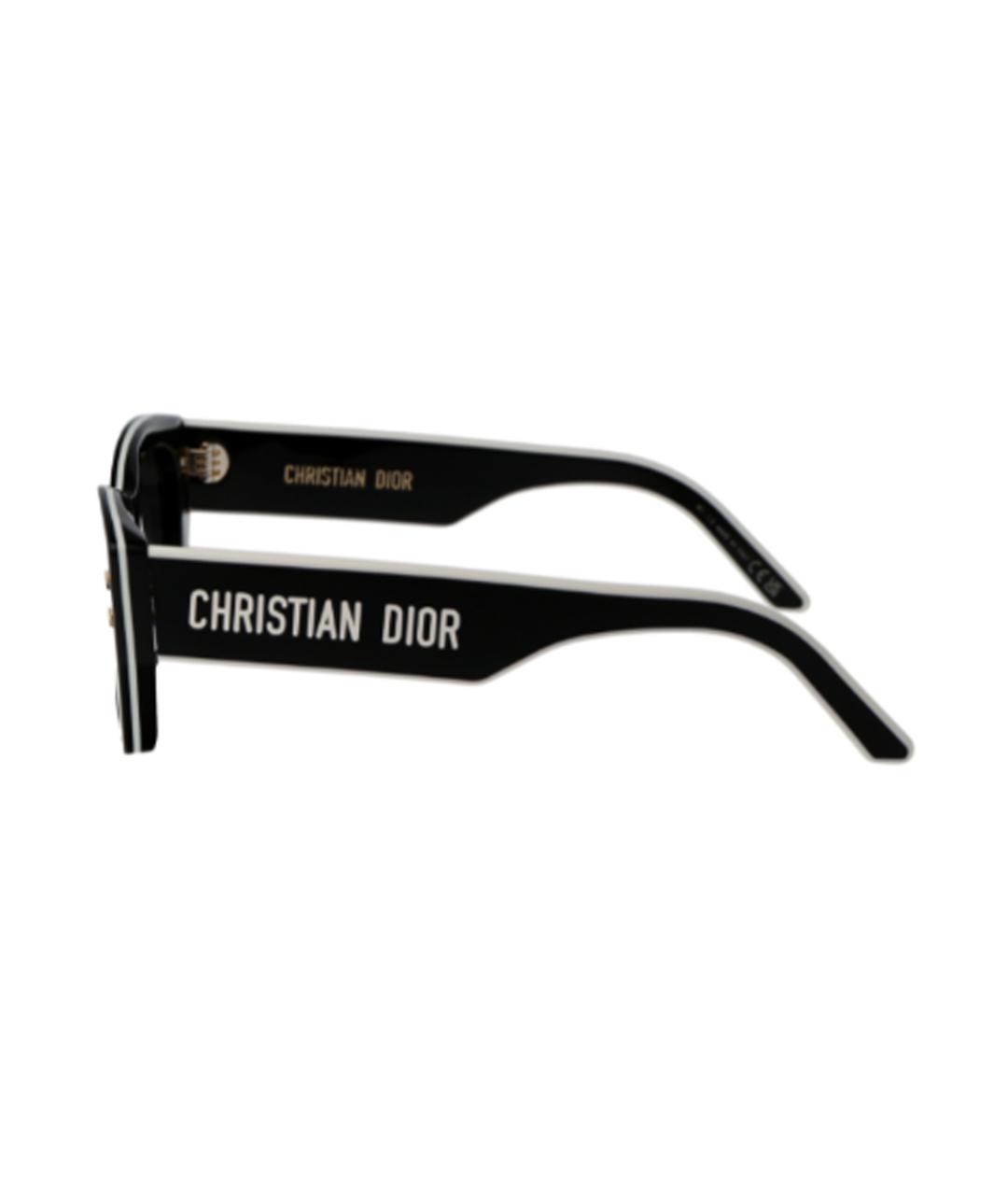 CHRISTIAN DIOR Черные пластиковые солнцезащитные очки, фото 3