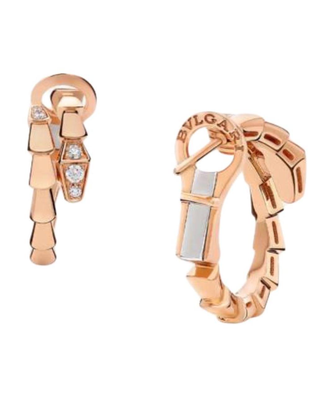 BVLGARI Золотые серьги из розового золота, фото 3