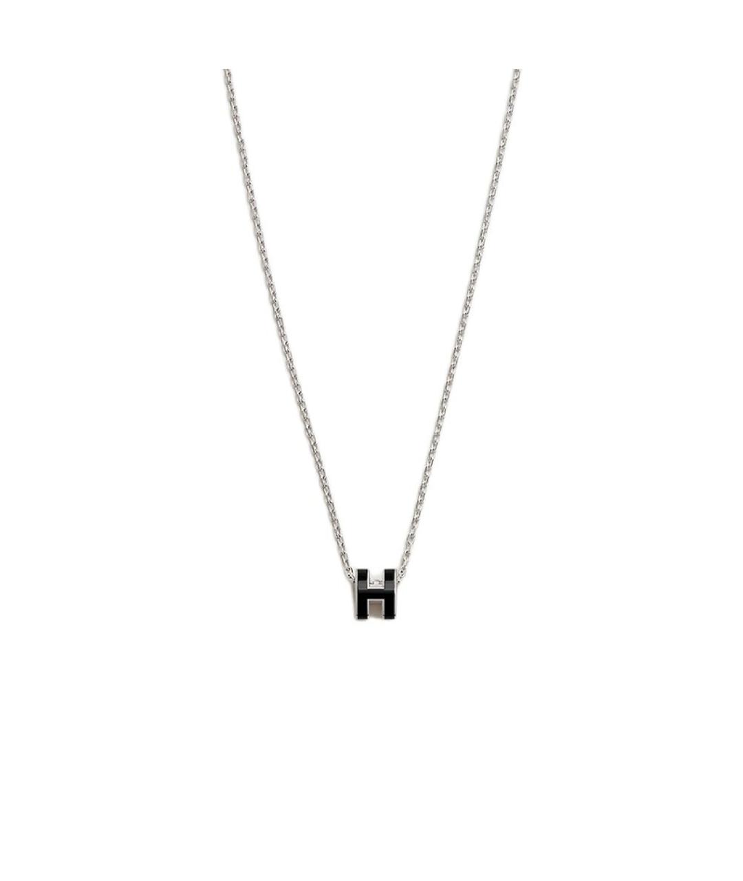 HERMES Черная металлическая цепочка/подвеска, фото 3