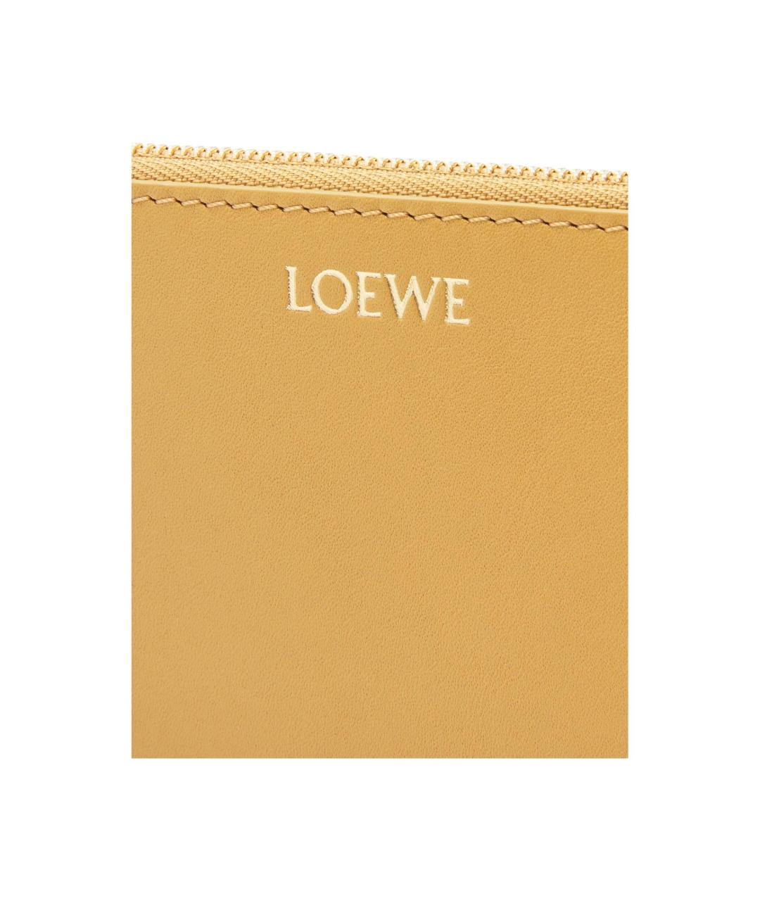 LOEWE Желтый кожаный кардхолдер, фото 4