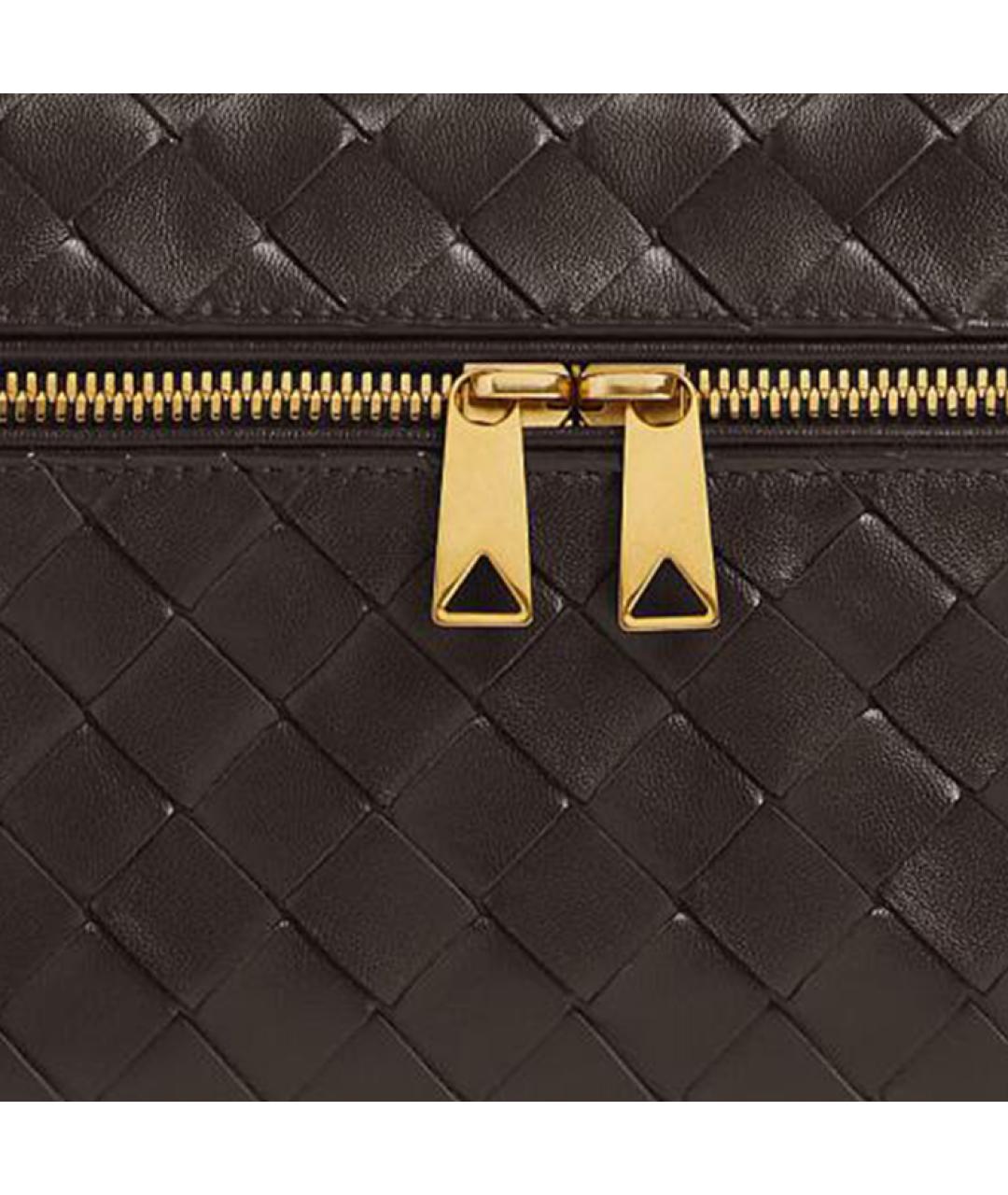 BOTTEGA VENETA Черная кожаная сумка через плечо, фото 5