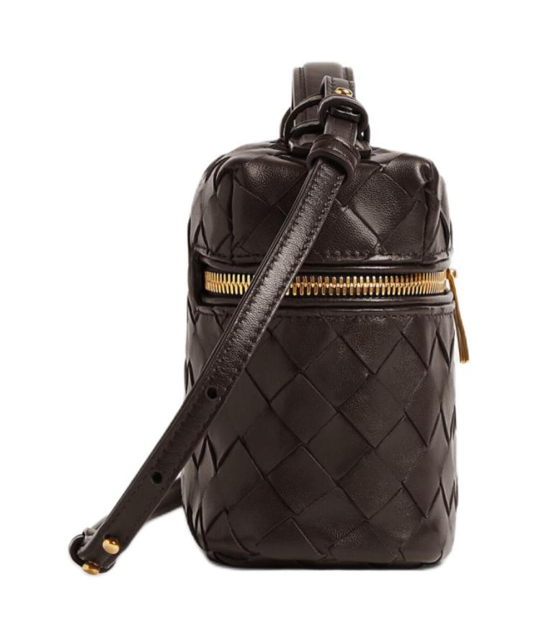 BOTTEGA VENETA Черная кожаная сумка через плечо, фото 2