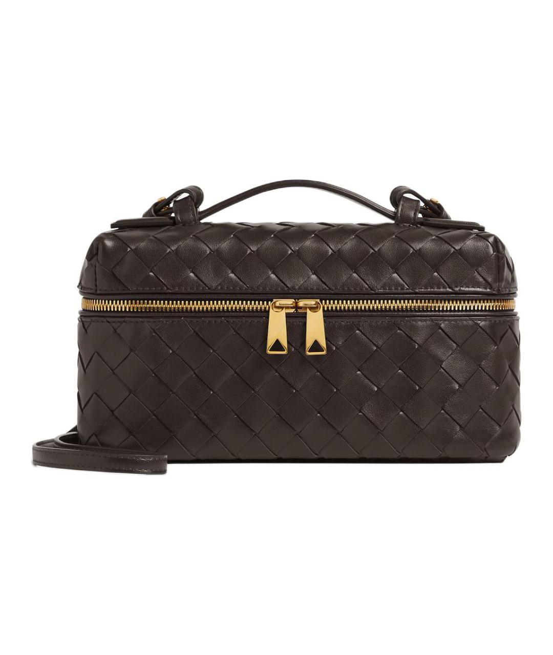 BOTTEGA VENETA Черная кожаная сумка через плечо, фото 1