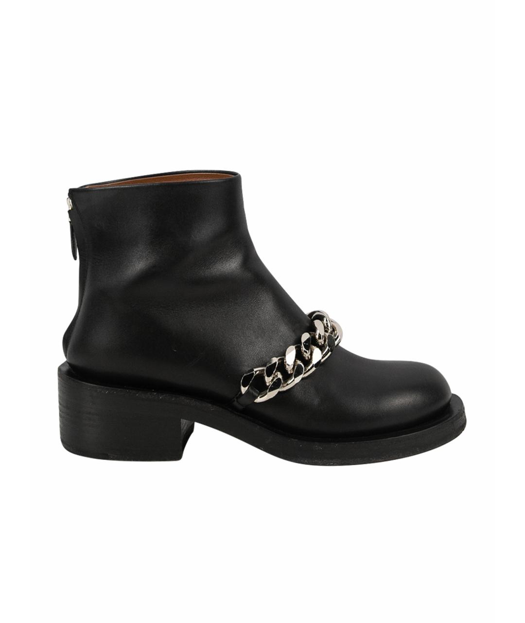 GIVENCHY Черные кожаные ботинки, фото 1