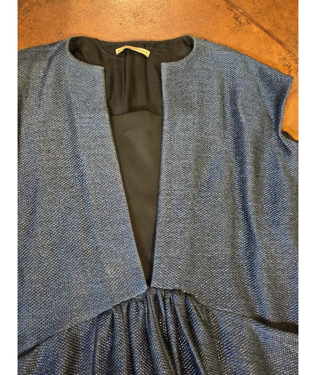 BALENCIAGA Темно-синее хлопковое коктейльное платье, фото 2