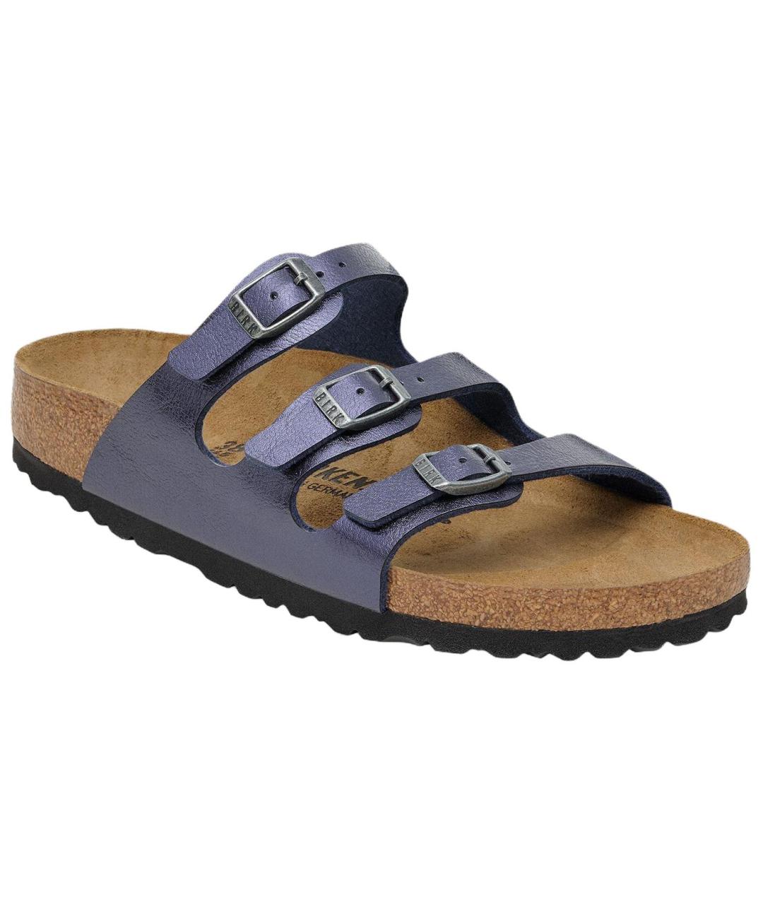 BIRKENSTOCK Фиолетовые кожаные сандалии, фото 2
