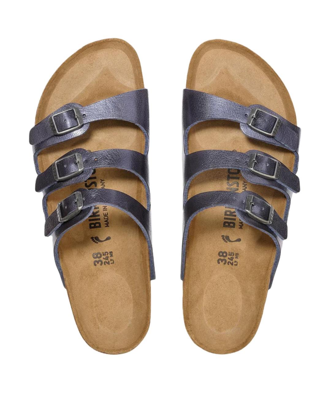 BIRKENSTOCK Фиолетовые кожаные сандалии, фото 4