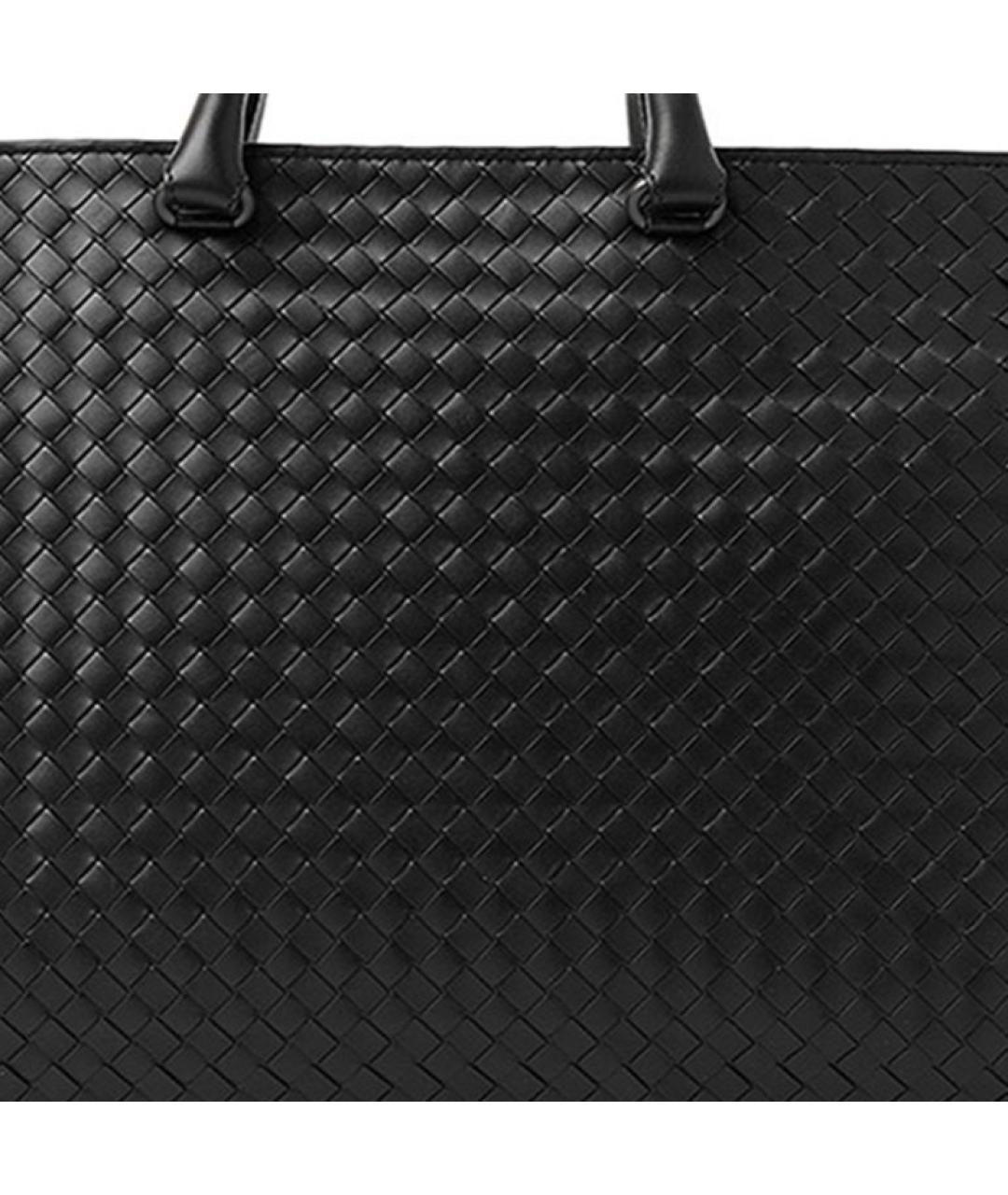 BOTTEGA VENETA Черная кожаная сумка на плечо, фото 5