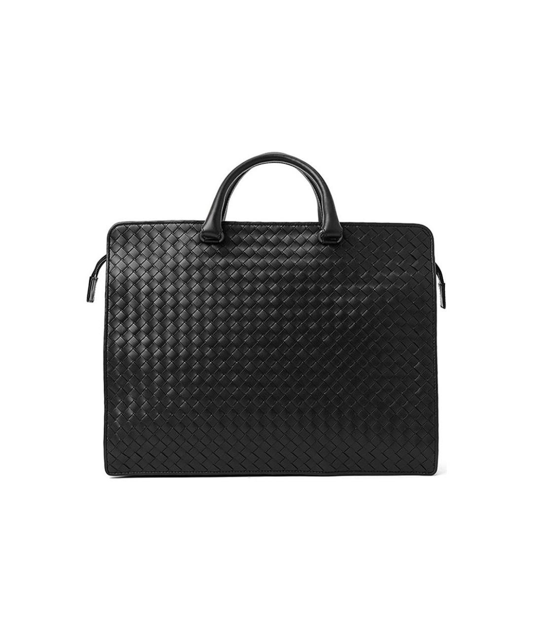 BOTTEGA VENETA Черная кожаная сумка на плечо, фото 3