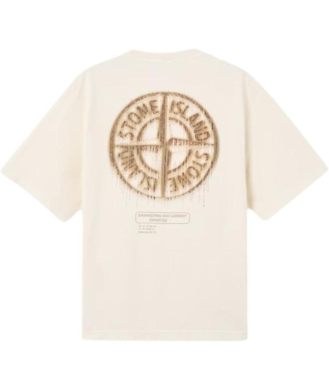 STONE ISLAND Бежевая футболка, фото 2
