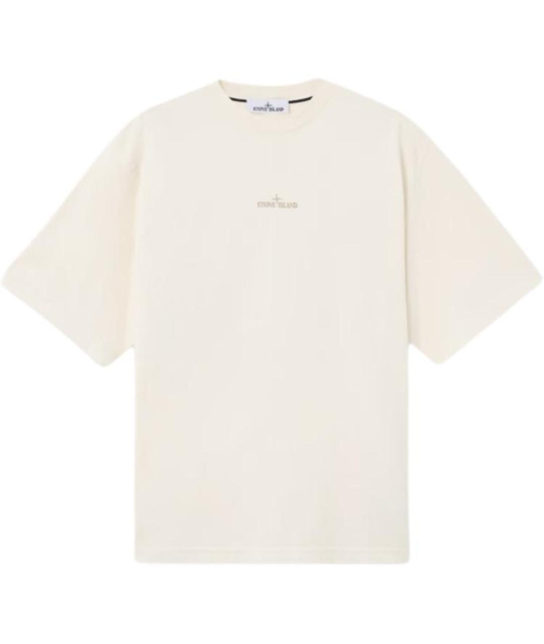 STONE ISLAND Бежевая футболка, фото 1