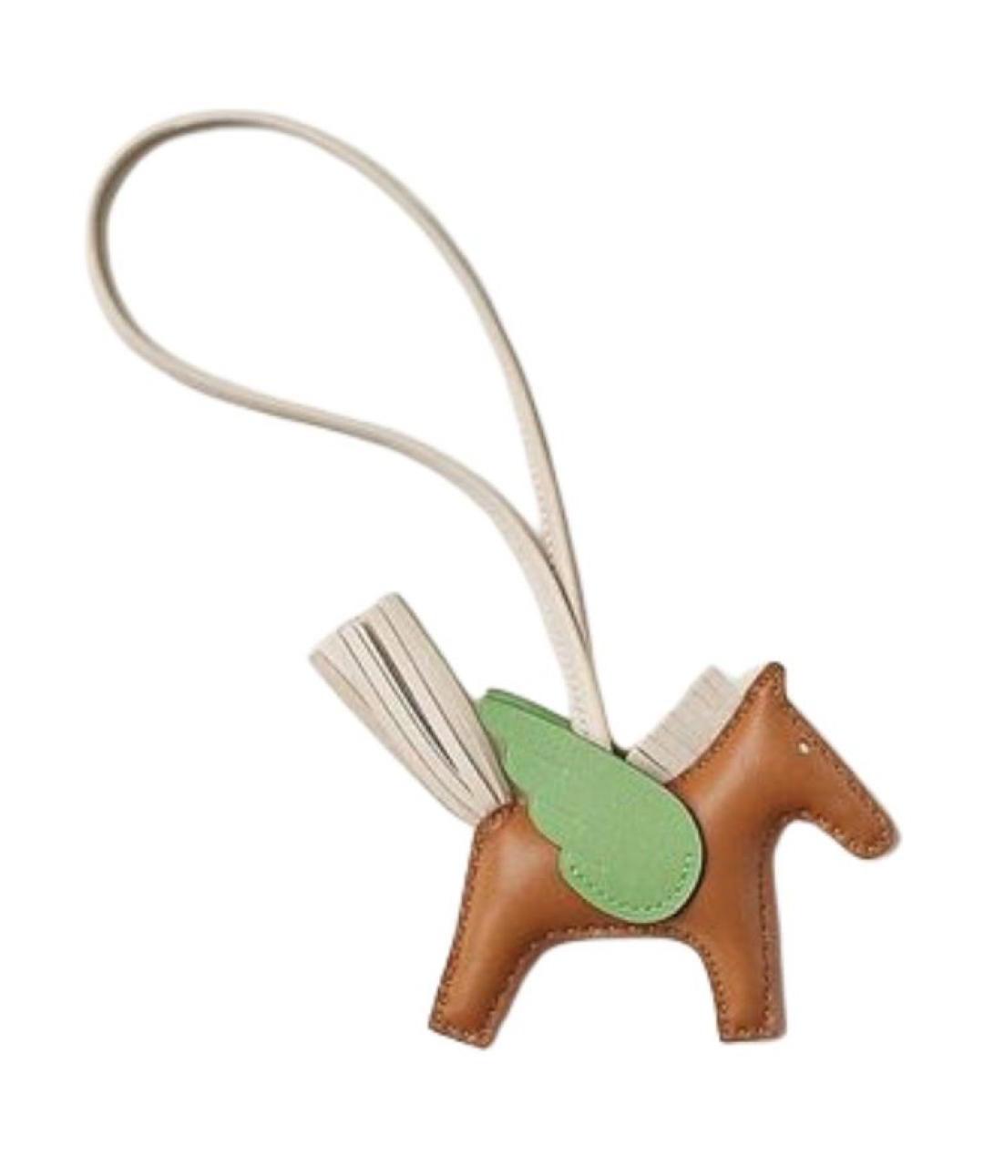 HERMES Коричневый брелок, фото 1