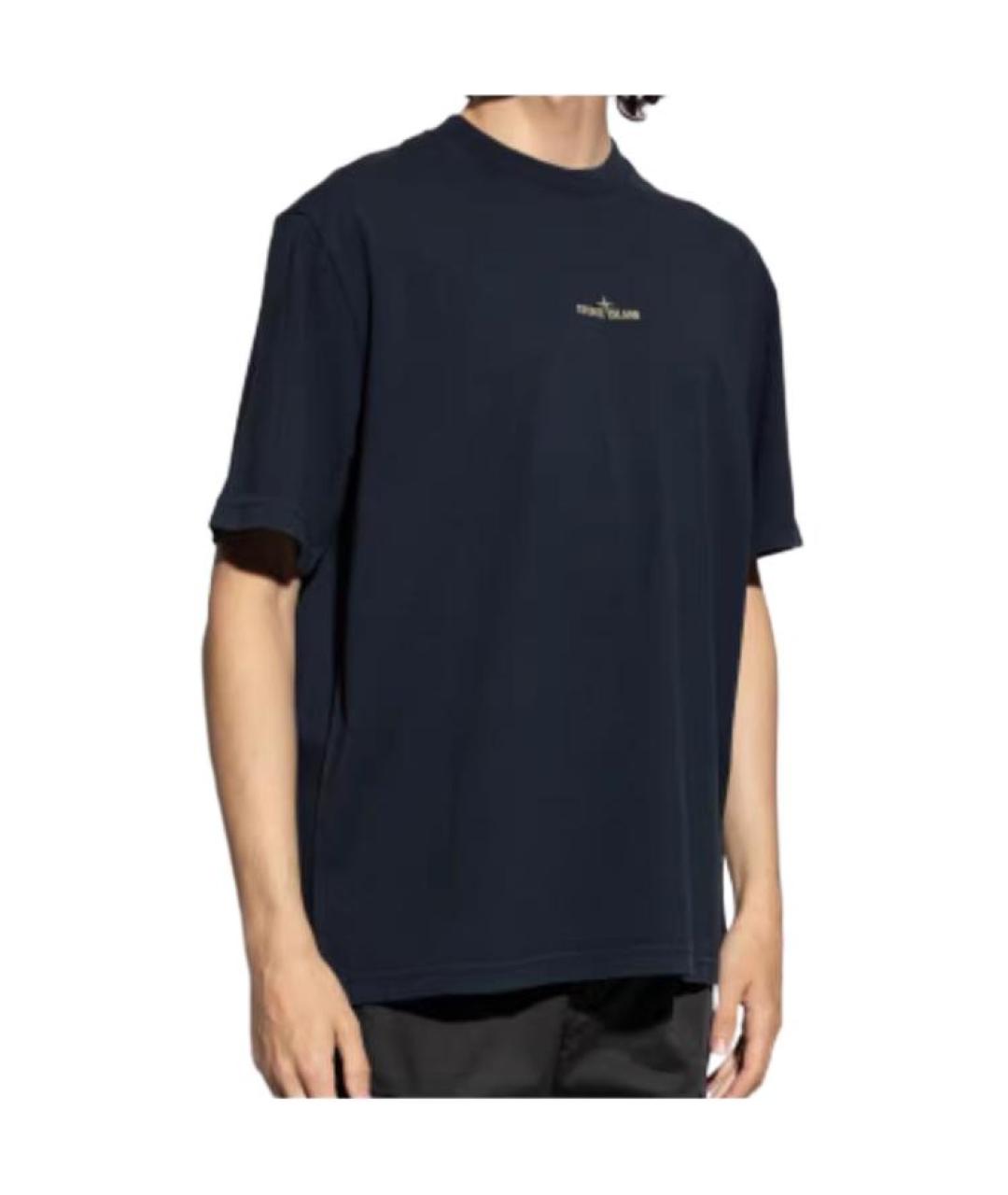 STONE ISLAND Синяя футболка, фото 4