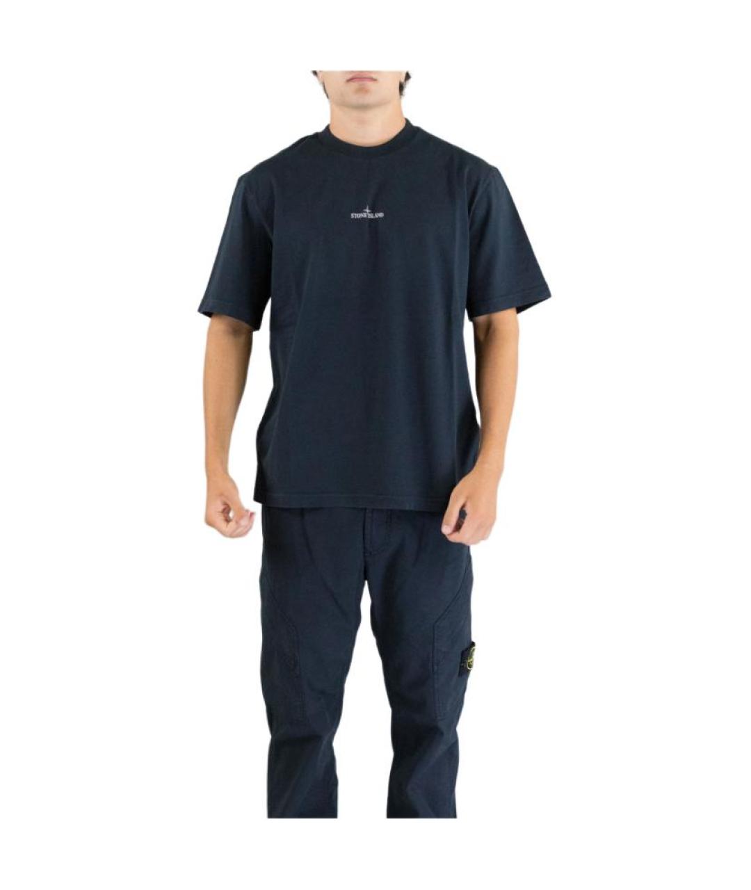 STONE ISLAND Синяя футболка, фото 3