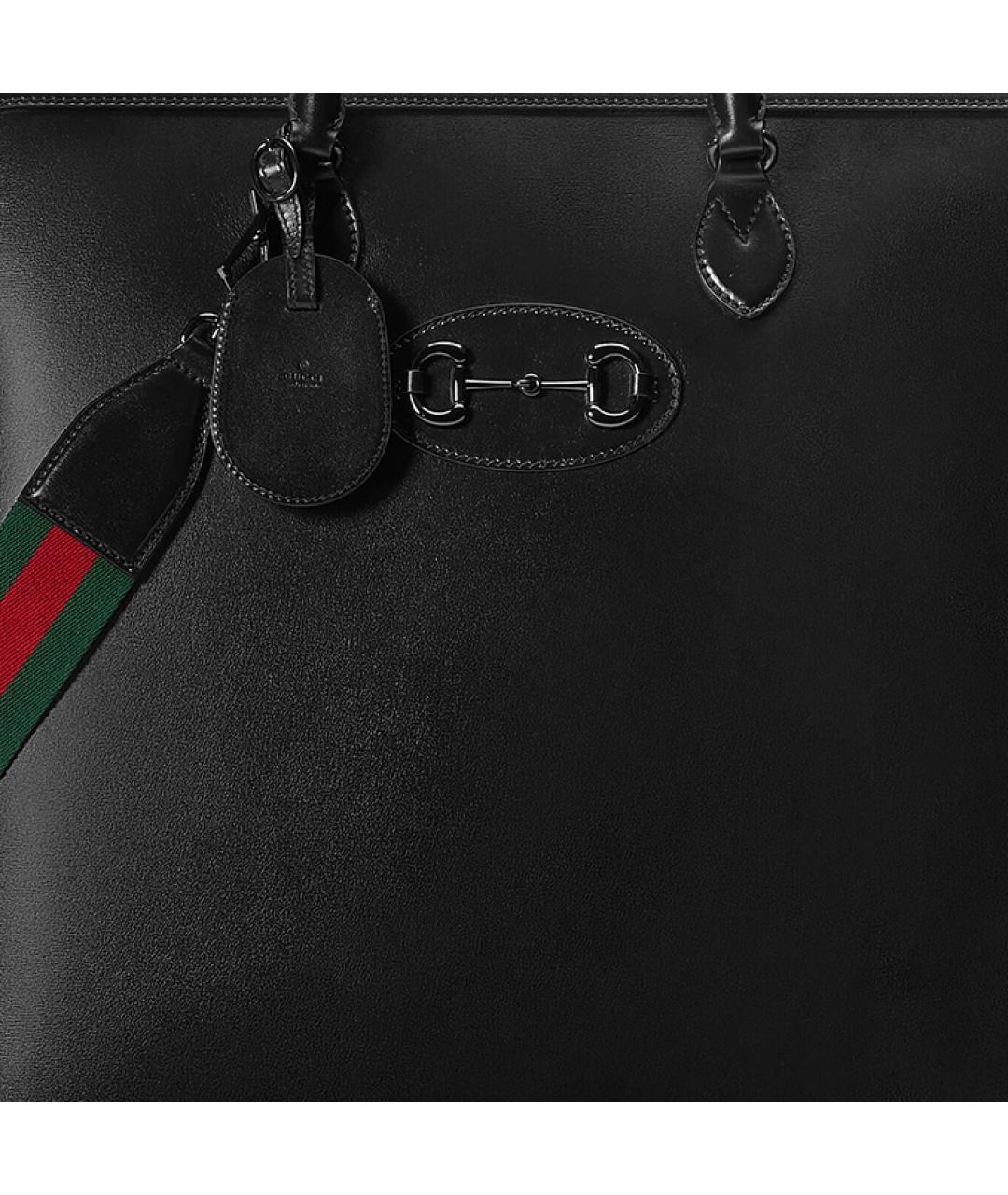 GUCCI Черная кожаная сумка на плечо, фото 8