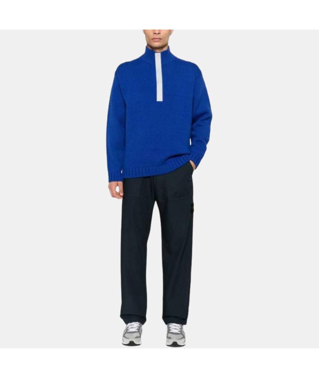 STONE ISLAND Синие повседневные брюки, фото 2