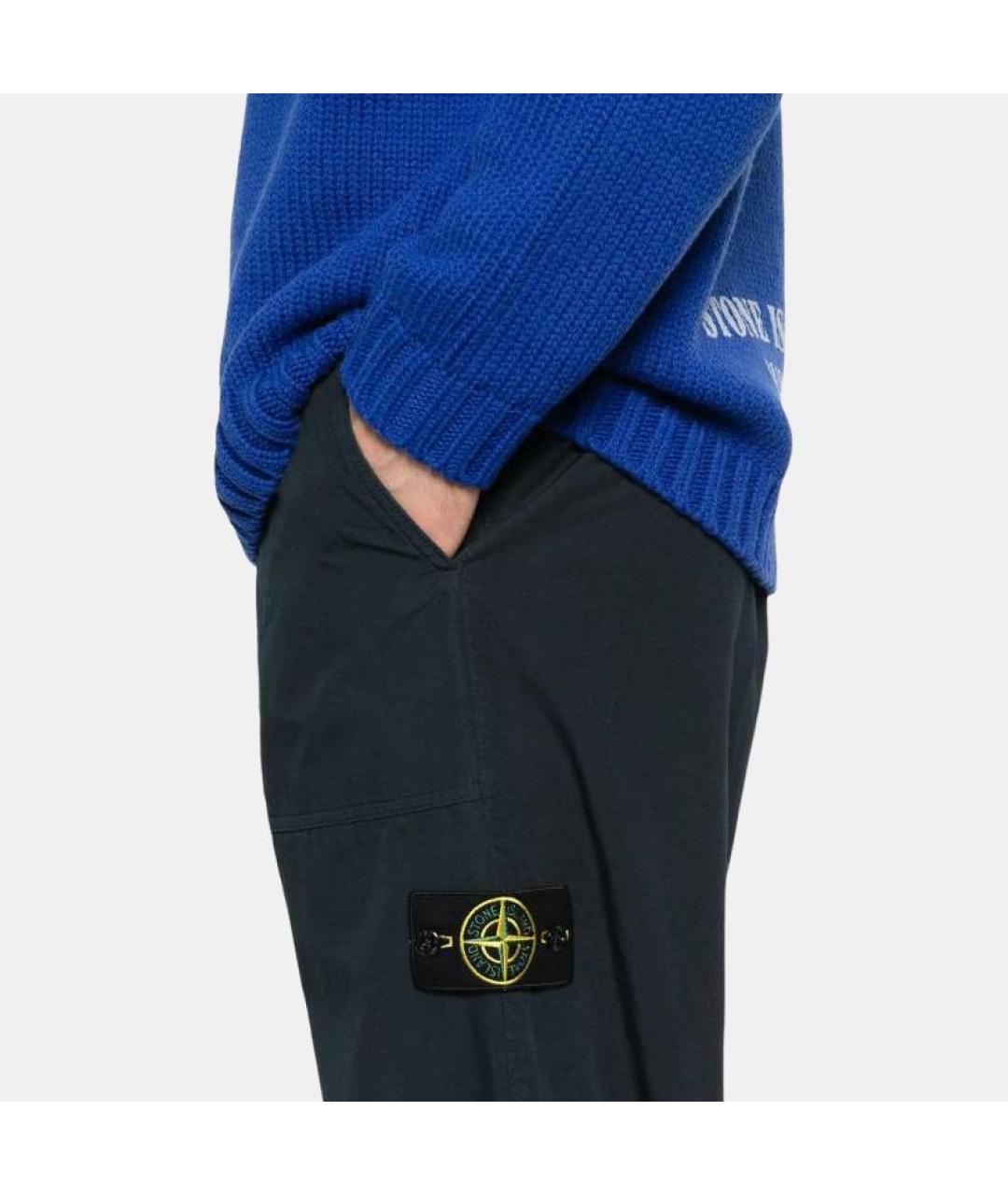 STONE ISLAND Синие повседневные брюки, фото 5