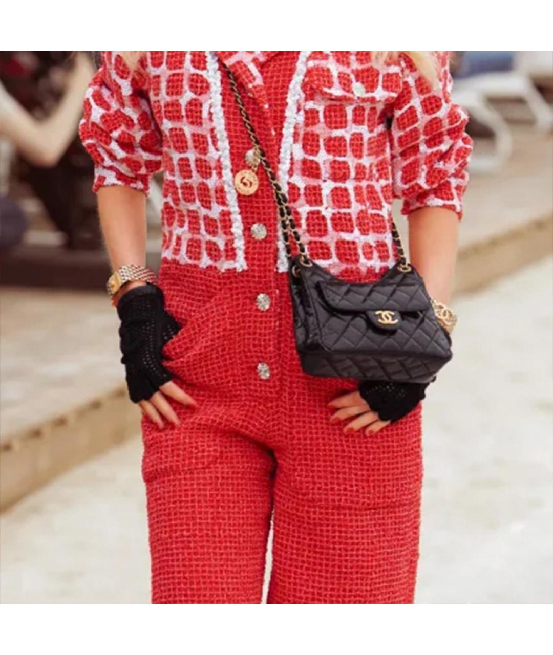 CHANEL Черная кожаная сумка через плечо, фото 8