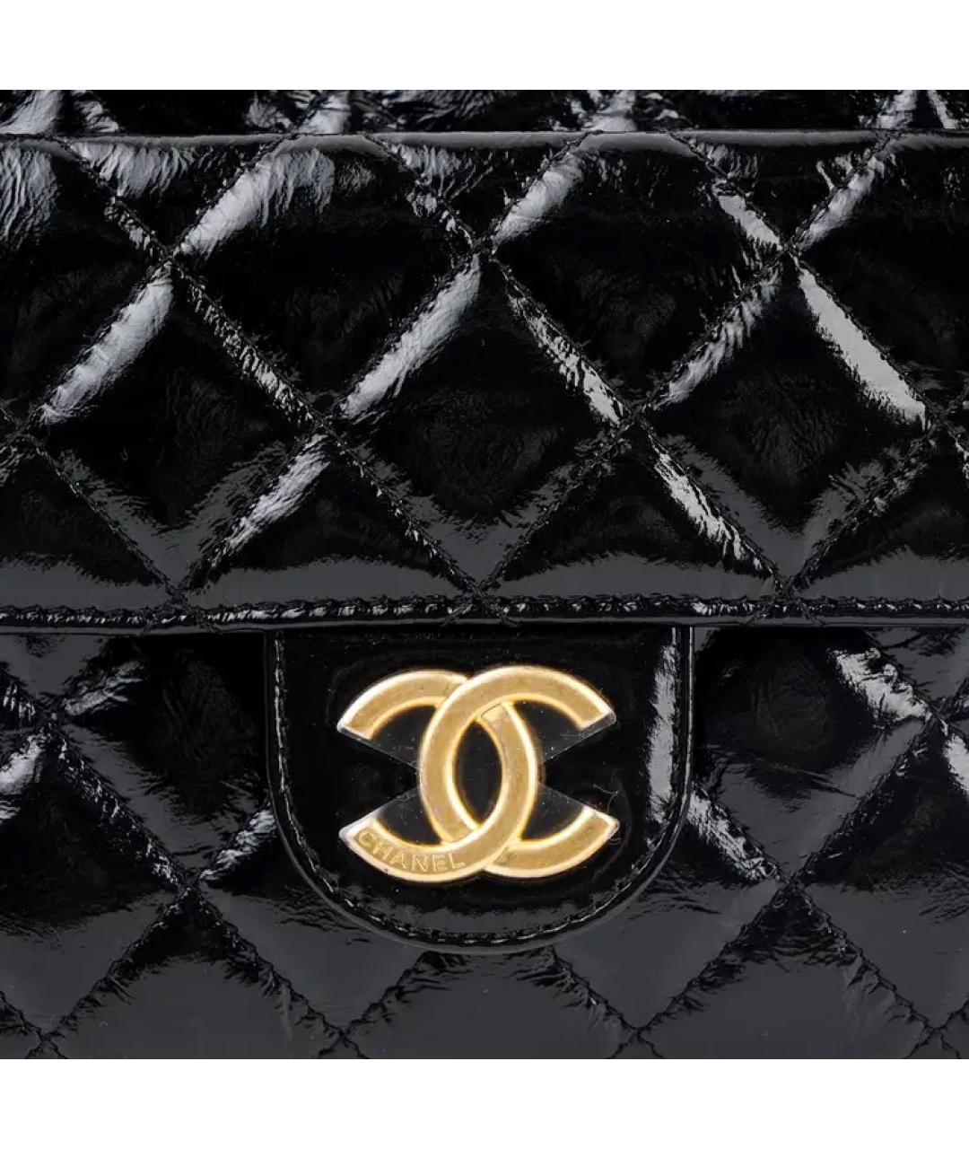 CHANEL Черная кожаная сумка через плечо, фото 5