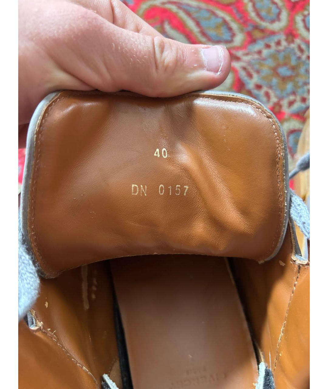 GIVENCHY Серые замшевые высокие кроссовки / кеды, фото 4