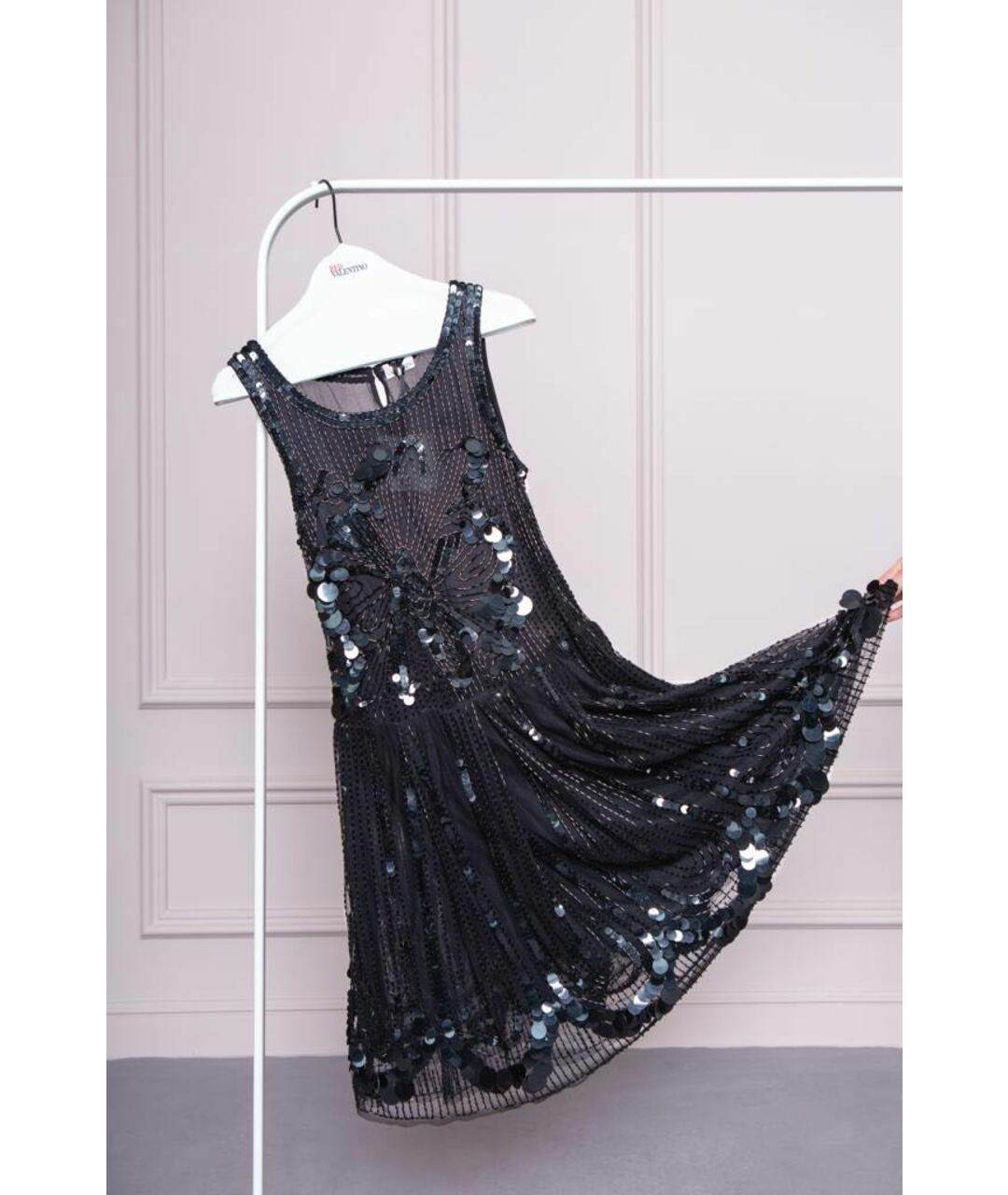 RED VALENTINO Черное вискозное коктейльное платье, фото 2