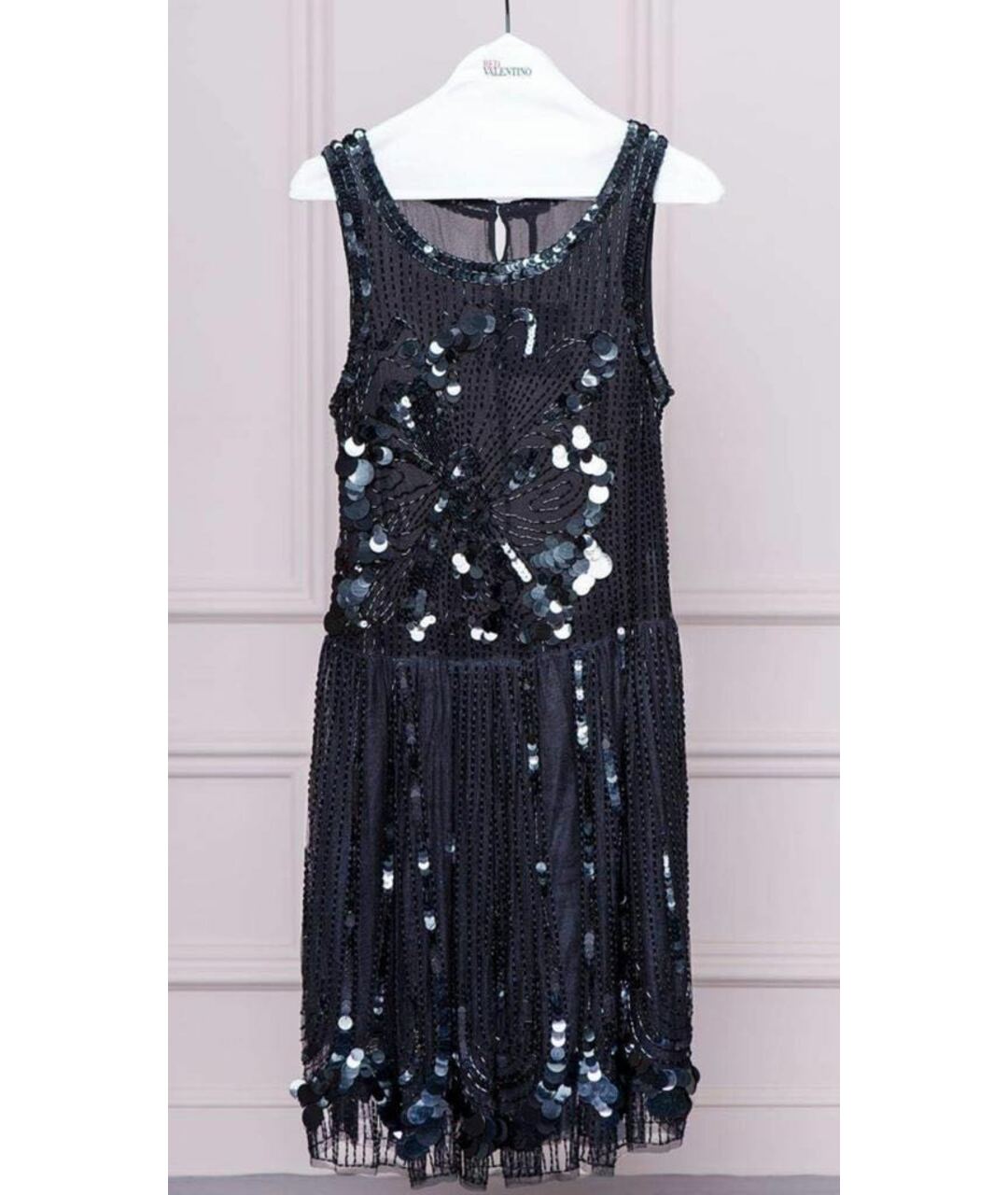 RED VALENTINO Черное вискозное коктейльное платье, фото 5