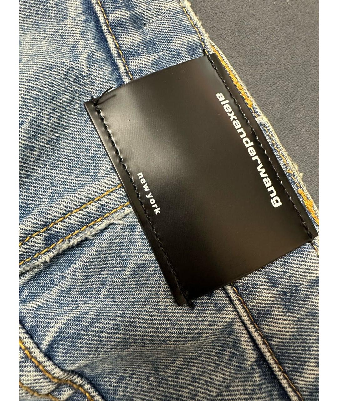 ALEXANDER WANG Голубая деним юбка миди, фото 4