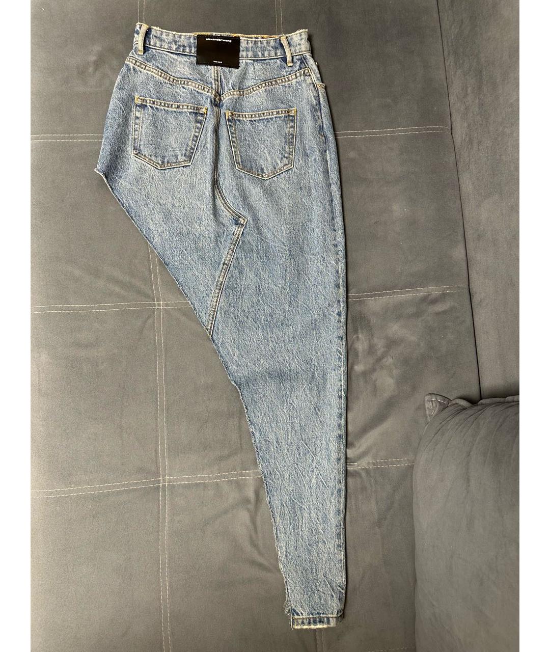 ALEXANDER WANG Голубая деним юбка миди, фото 2