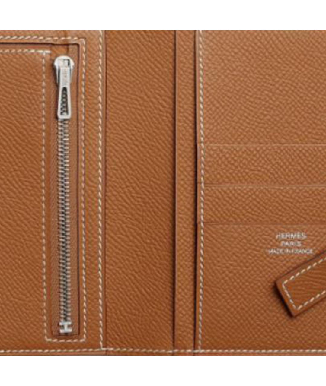 HERMES Коричневый кожаный кошелек, фото 2