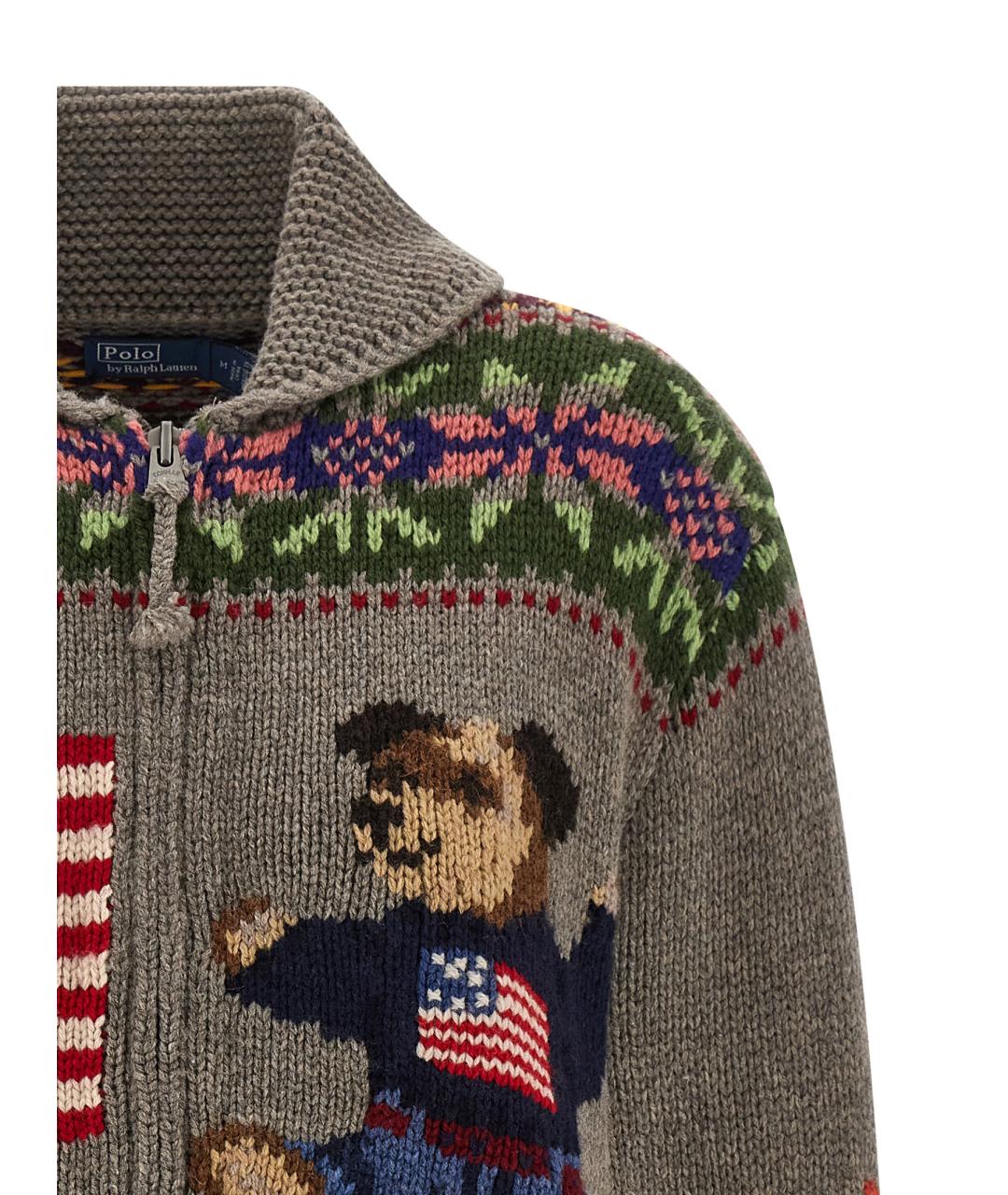 POLO RALPH LAUREN Мульти шерстяной кардиган, фото 3