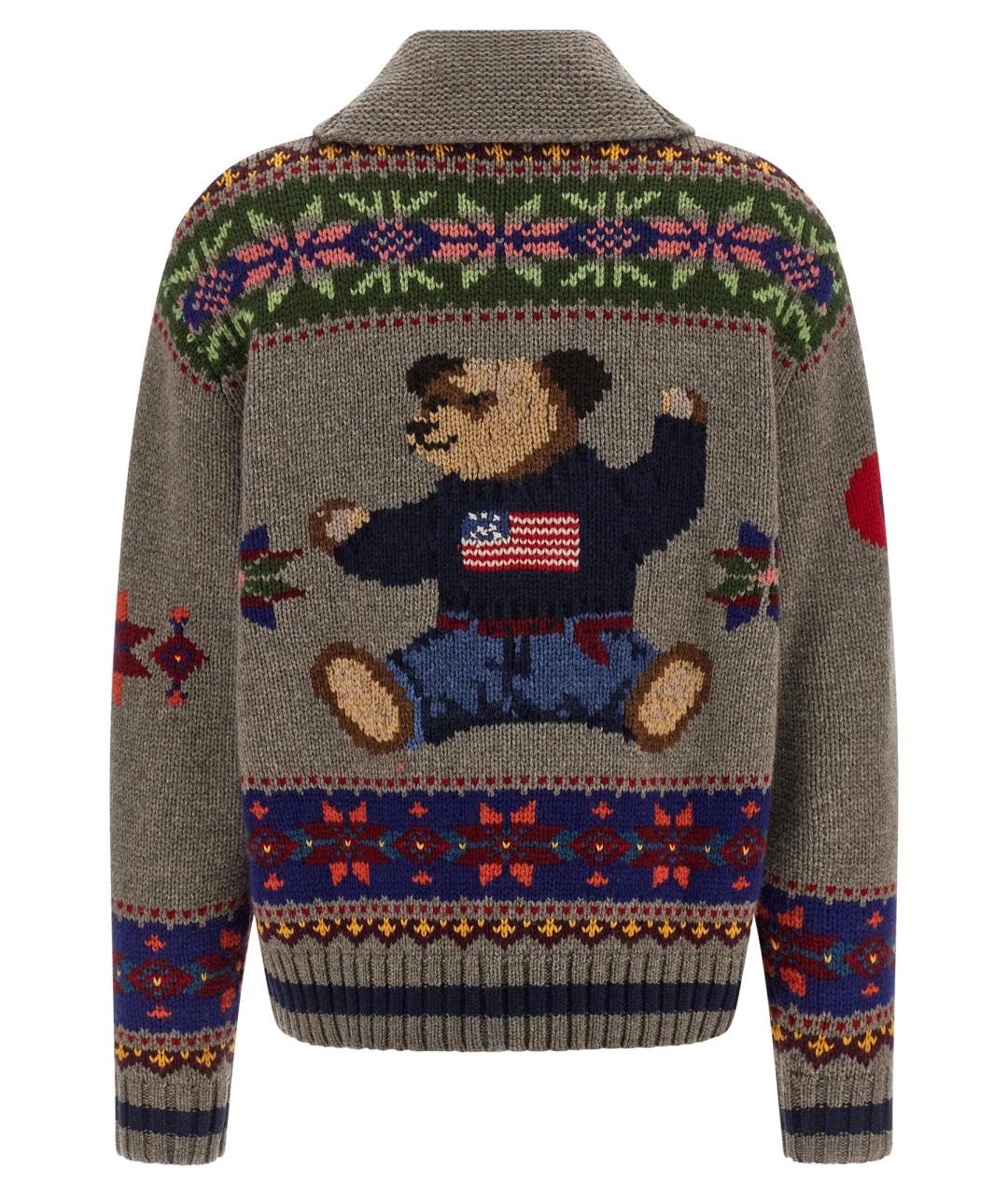 POLO RALPH LAUREN Мульти шерстяной кардиган, фото 2