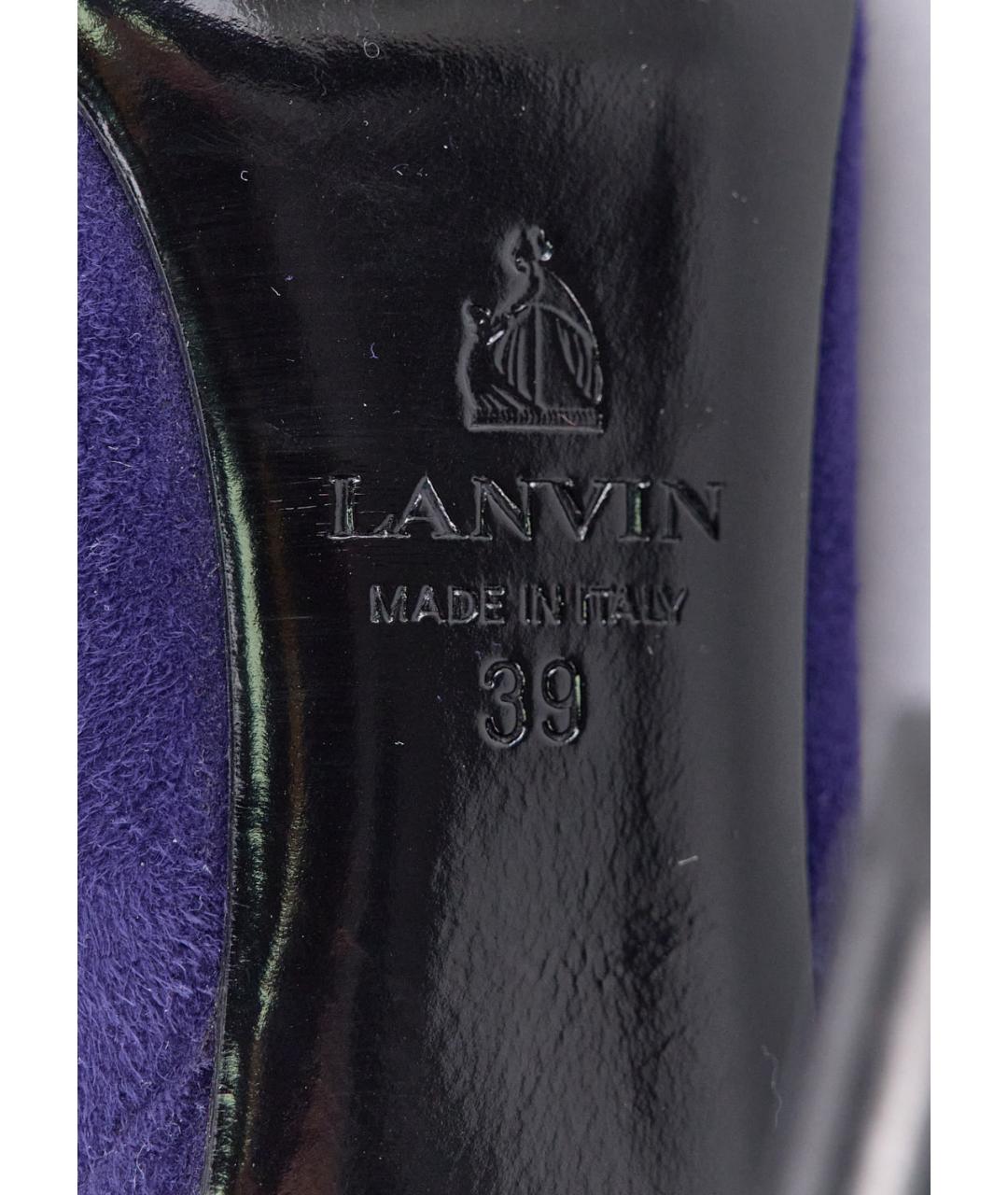 LANVIN Синие замшевые ботильоны, фото 5