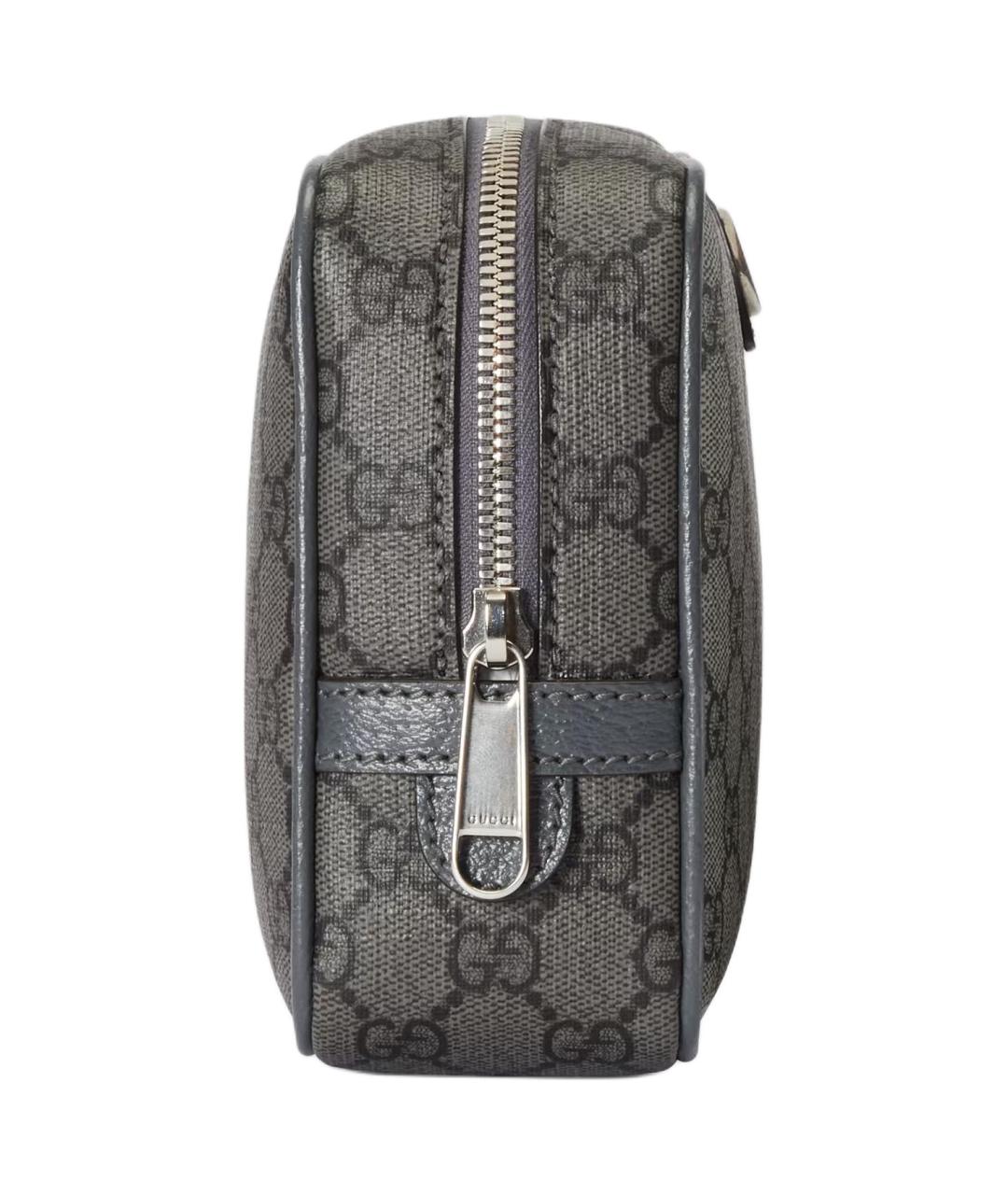 GUCCI Черная кожаная барсетка, фото 3