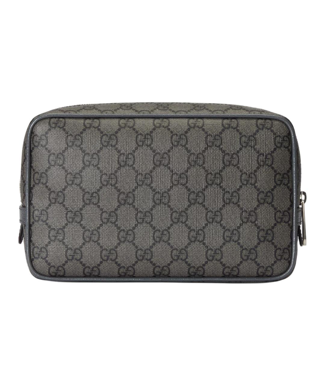 GUCCI Черная кожаная барсетка, фото 4