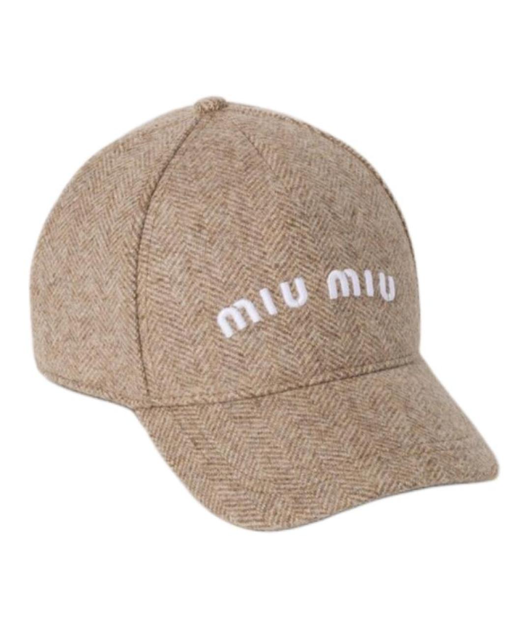 MIU MIU Коричневая кепка, фото 1