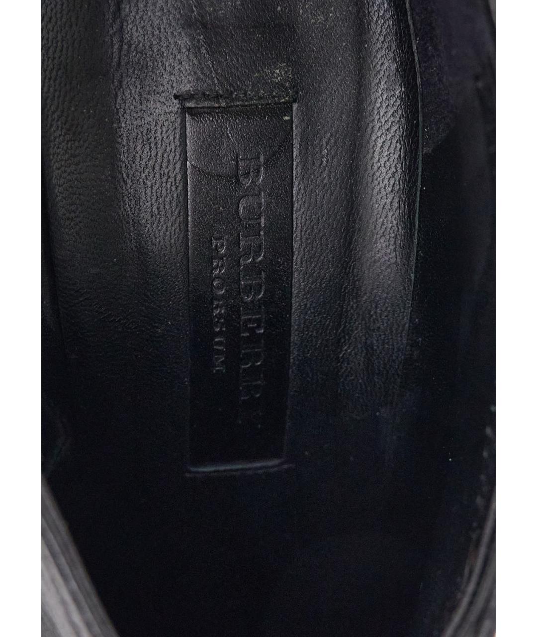 BURBERRY Черные кожаные ботильоны, фото 3