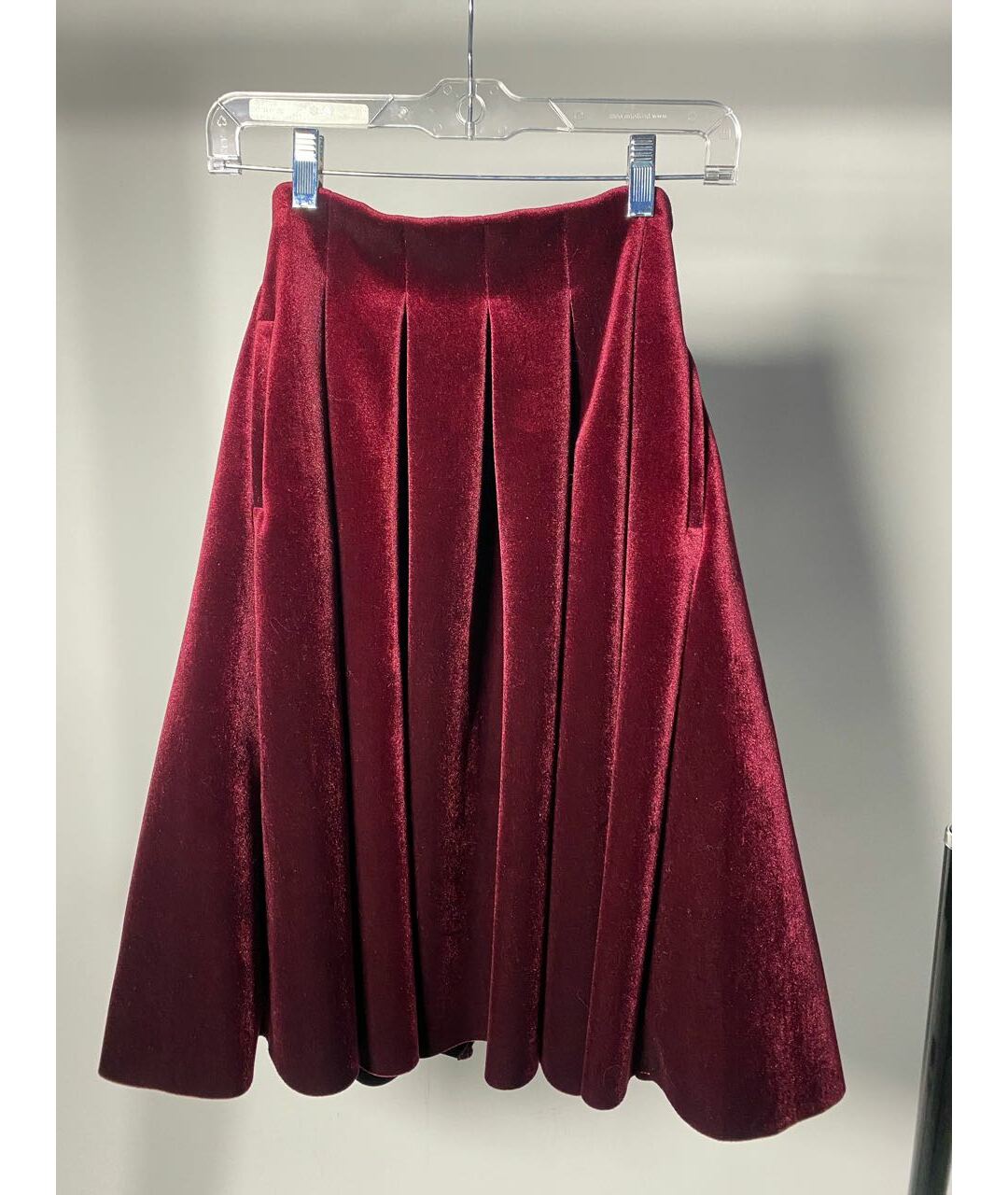 MAJE Бордовая полиэстеровая юбка мини, фото 5