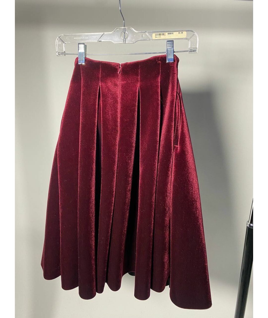 MAJE Бордовая полиэстеровая юбка мини, фото 2
